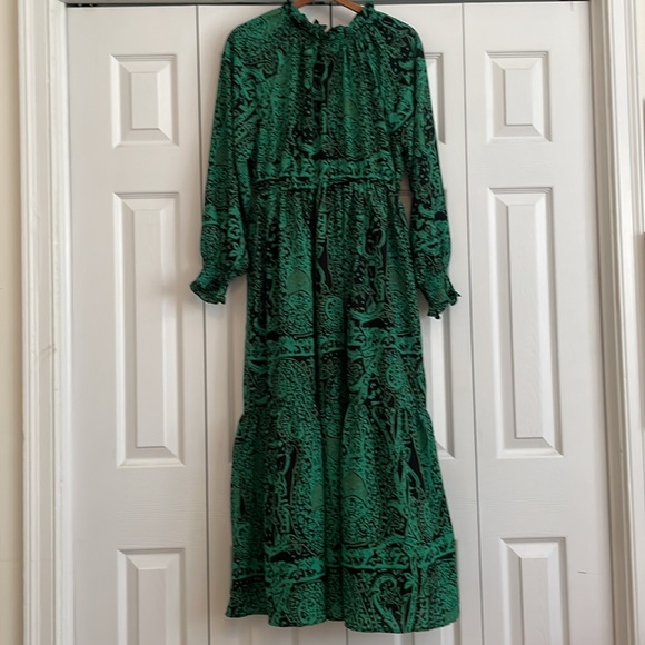 New JODIFL Green Tiered Maxi Dress size Small - Picture 3 of 13